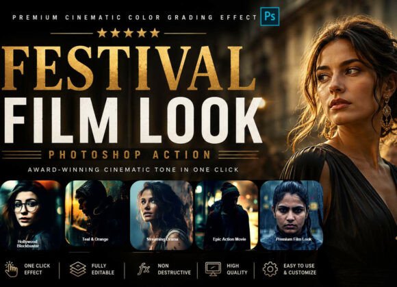 Download Festival Film Look Photoshop Action - Film look Collection