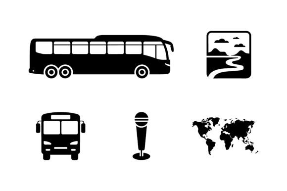Download Travel &amp; Road Trip Icon Set EPS - Premium Bundle